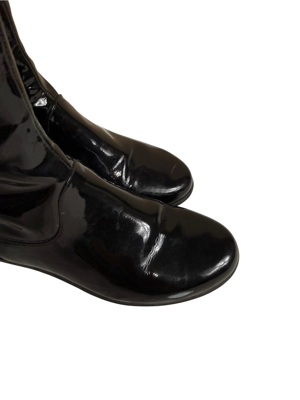 Cole Haan Black Patent Knee Boots with Buckle Accent size 6 - Picture 6 of 13